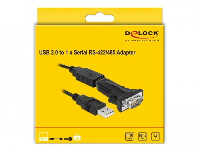 EAN 4043619662869 - DeLOCK 66286 cable de serie Negro 0,8 m USB tipo A DB-9 imagen 4