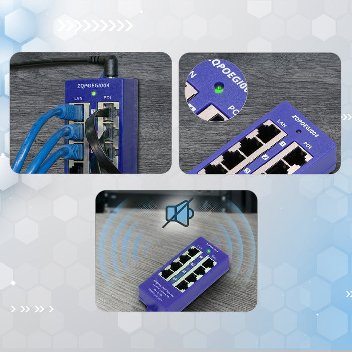 EAN 5902560366358 - Extralink POE INJECTOR 4 PORT GIGABIT - 1 Gbps - 4-Port Gigabit Ethernet 48 V imagen 8