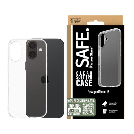 EAN 5715685003264 - PanzerGlass SAFE. by ® TPU Case Transparent iPhone 16 funda para teléfono móvil Transparente imagen 2