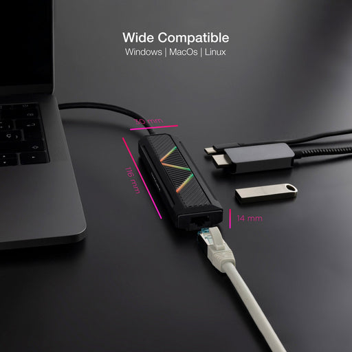EAN 8433281011854 - Nanocable 10.16.0501 base para portátil y replicador de puertos Alámbrico USB 3.2 Gen 1 (3.1 Gen 1) Type- imagen 2
