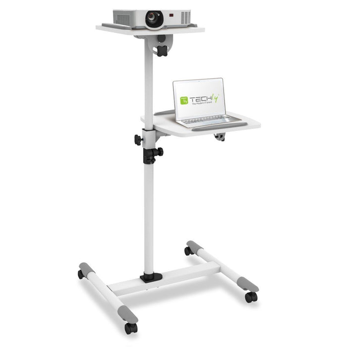 EAN 8057685309593 - Techly ICA-TB TPM-6 mueble y soporte para dispositivo multimedia Blanco Mesita con ruedas para multimedia imagen 1