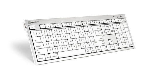EAN 5707795015220 - Logickeyboard SKB-CWMU-UK teclado Oficina USB QWERTY Inglés del Reino Unido Plata, Blanco imagen 1
