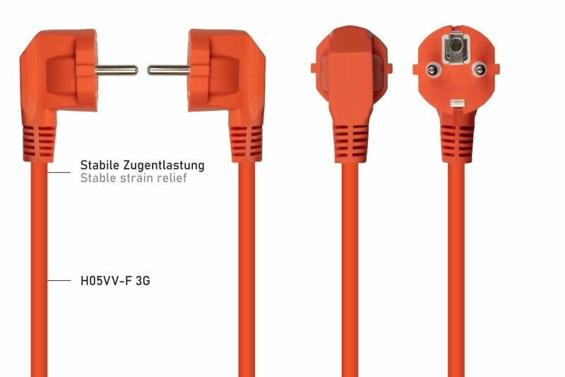 EAN 4066857002303 - Kabelmeister SK0130-O050 cable de transmisión Naranja 5 m Enchufe tipo E+F C13 acoplador imagen 3