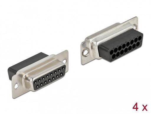 EAN 4043619667208 - DeLOCK 66720 conector D-Sub 15 Pin Negro, Plata imagen 1