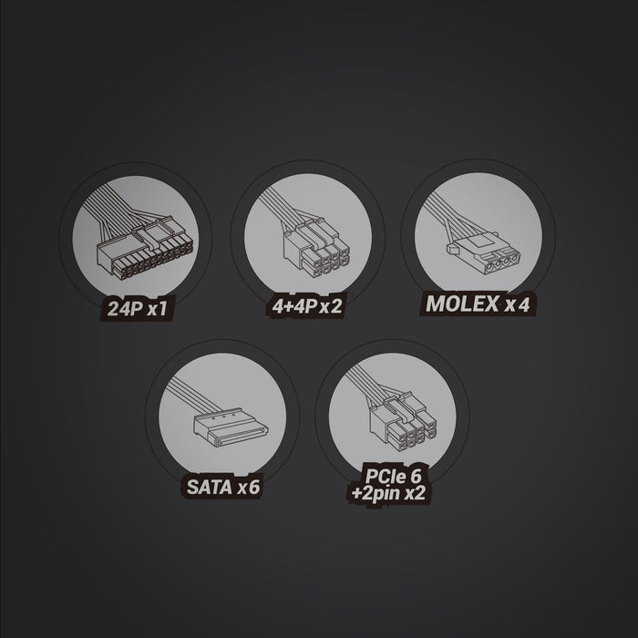 EAN 8435693106821 - Mars Gaming MPIII850W unidad de fuente de alimentación 20+4 pin ATX imagen 5