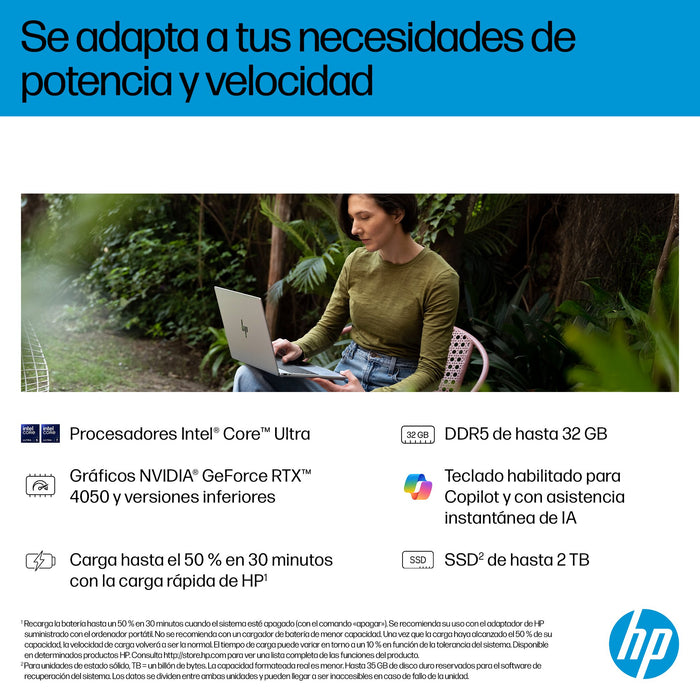 EAN 199251190223 - HP OmniBook 7 AI 16-ay0007ns Intel Core Ultra 7 255H Portátil 40,6 cm (16") Pantalla táctil 2K 32 GB DDR5- imagen 8