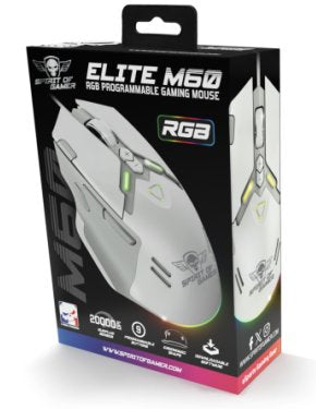 EAN 3700104465022 - Spirit of Gamer ELITE M60 ARTIC ratón Juego mano derecha USB Tipo C Óptico 20000 DPI imagen 5