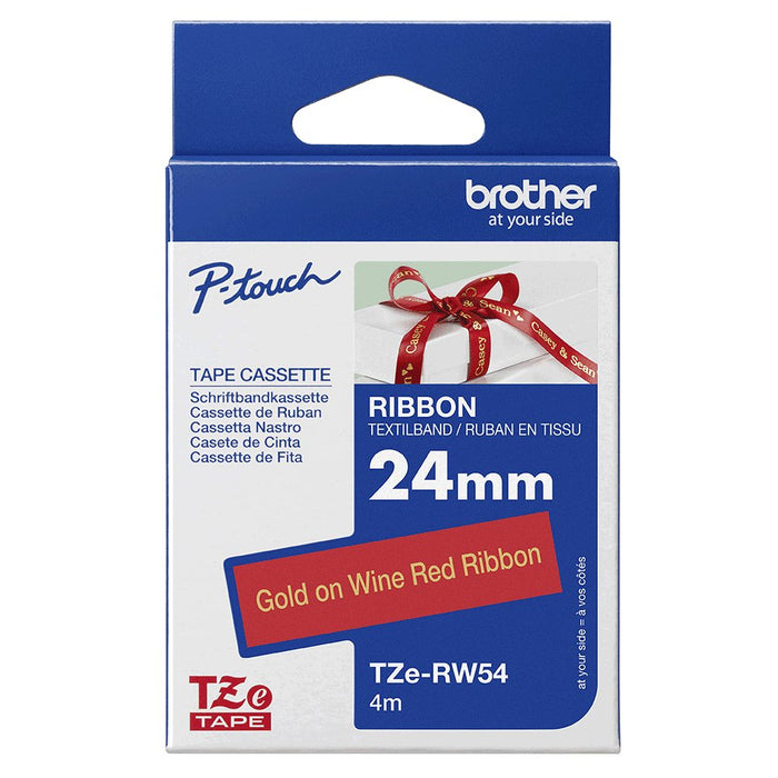 EAN 4977766801928 - Brother TZE-RW54 cinta para impresora de etiquetas Oro sobre rojo imagen 3