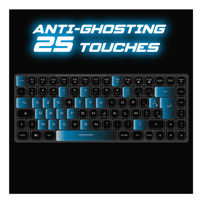 EAN 3700104455238 - Spirit of Gamer CLA-EK70ES teclado Juego RF inalámbrica + USB QWERTY Español Negro imagen 6