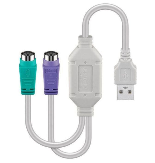 EAN 5706998974464 - Microconnect USBA2XPS2 cable ps/2 0,3 m 2x 6-p Mini-DIN USB A Blanco imagen 1