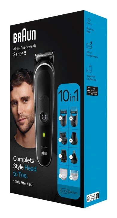 EAN 4210201447115 - Braun MGK5440 cortadora de pelo y maquinilla Negro 18 Ión de litio imagen 2