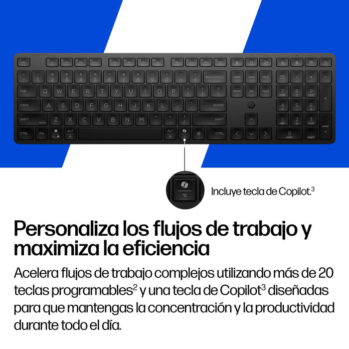EAN 198990908441 - HP 490K Multi-Device Dual-Mode Keyboard teclado Hogar USB + Bluetooth QWERTY Inglés Negro imagen 3