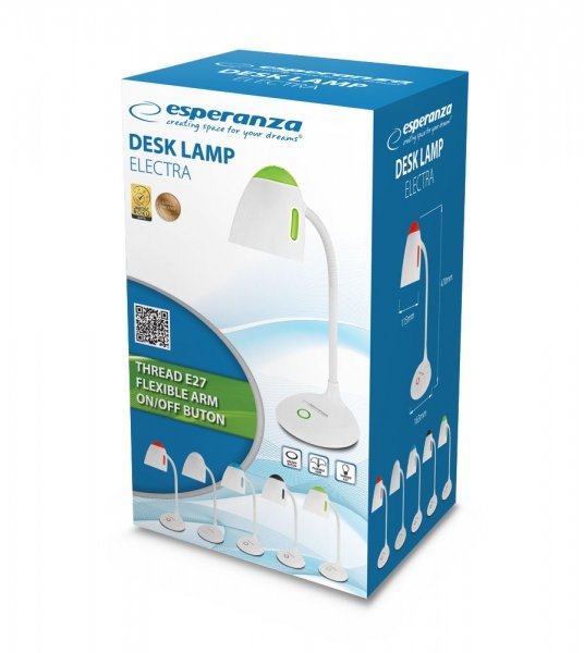 EAN 5901299943854 - Esperanza ELD110W lámpara de mesa E27 12 W LED Blanco imagen 4
