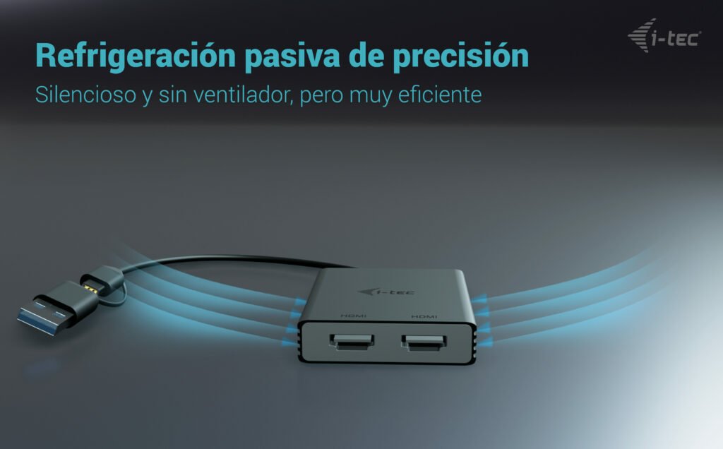 EAN 8595611706844 - i-tec CADUAL4KHDMI adaptador de cable de vídeo 0,27 m USB Type-A/USB Type-C 2 x HDMI Negro imagen 7