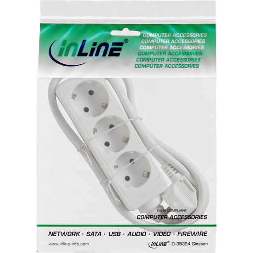 EAN 4043718168729 - InLine 16433W base múltiple 3 m 3 salidas AC Blanco imagen 2