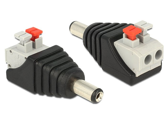 EAN 4043619655236 - DeLOCK 65523 cambiador de género para cable DC 5.5 x 2.1 mm Negro, Plata imagen 1