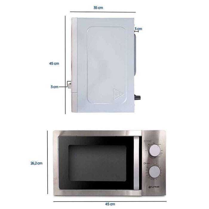 EAN 8426156017501 - Grunkel MWG-20INOX microondas Acero inoxidable Solo microondas Encimera 20 L 700 W imagen 5