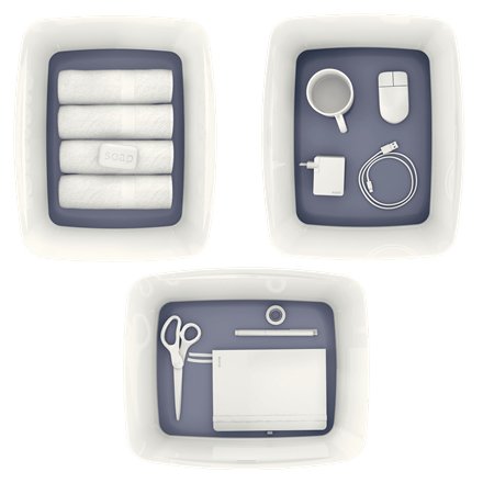 EAN 4002432116461 - Esselte 5216-10-01 Caja de almacenaje Rectangular Acrilonitrilo butadieno estireno (ABS) Gris, Blanco imagen 3