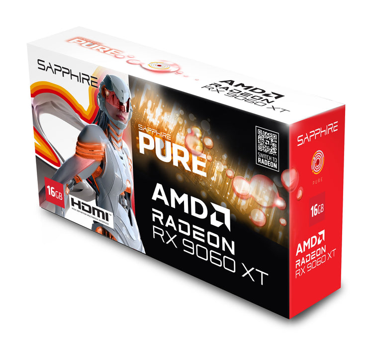 EAN 4895106296442 - Sapphire PURE AMD Radeon RX 9060 XT GPU 16 GB GDDR6 imagen 6