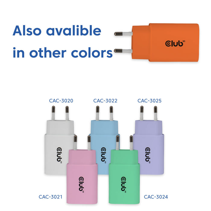 EAN 8719214473426 - CLUB3D CAC-3023 cargador de dispositivo móvil Smartphone, Universal Naranja Corriente alterna Carga rápid imagen 6