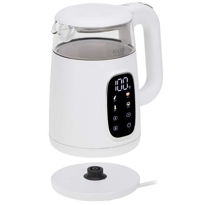 EAN 5905575907820 - Adler AD 1305WS tetera eléctrica 1,7 L 2200 W Transparente, Blanco, Plata imagen 5