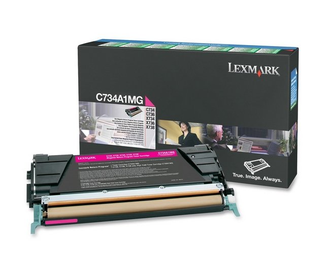EAN 0734646047579 - Lexmark C734A1MG cartucho de tóner 1 pieza(s) Original Magenta imagen 1