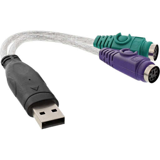 EAN 4043718014231 - InLine 33386 cambiador de género para cable 2x 6-p Mini-DIN USB A Transparente imagen 1