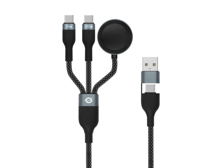 EAN 4015867243480 - Conceptronic ETTA08B15 cable USB USB 2.0 1,5 m USB A 2 x USB C Negro imagen 1
