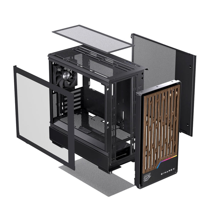EAN 6977277363685 - Einarex EXCS-PM-400C-B carcasa de ordenador Midi Tower Negro imagen 3