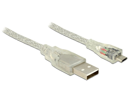 EAN 4043619838974 - DeLOCK 0.5m, USB2.0-A/USB2.0 Micro-B cable USB 0,5 m USB A Micro-USB B Transparente imagen 1