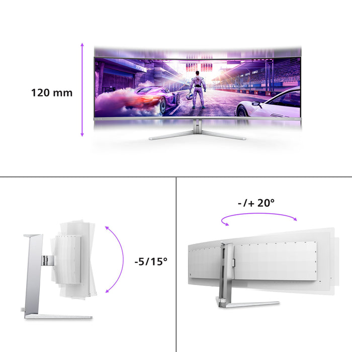 EAN 8712581801663 - Philips Evnia 8000 49M2C8900/00 pantalla para PC 124,2 cm (48.9") 5120 x 1440 Pixeles Dual QHD QD-OLED Bl imagen 3