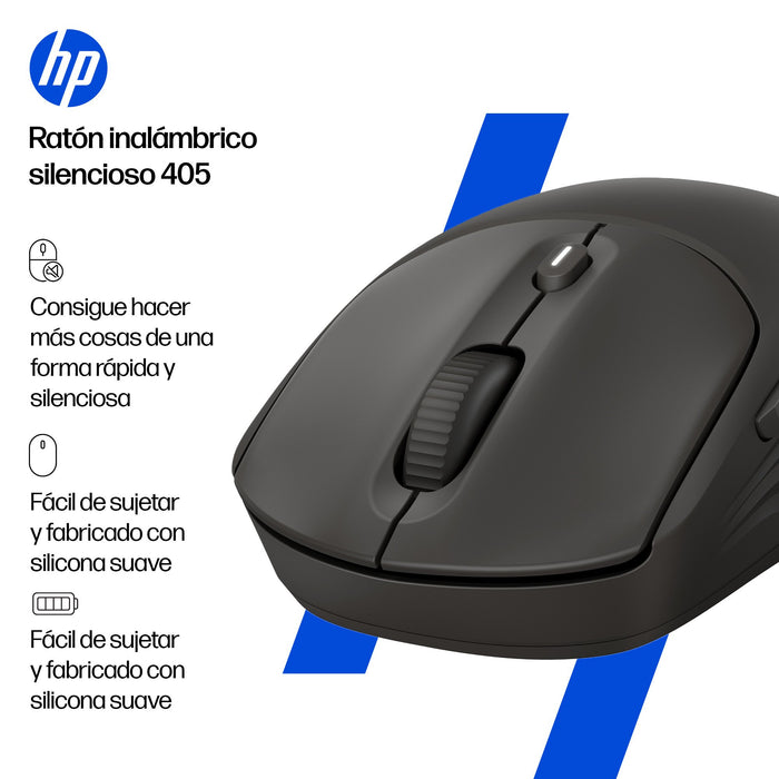 EAN 0198701895213 - HP 405 Quiet ratón Universal Ambidextro RF Wireless + Bluetooth Óptico 1200 DPI imagen 8