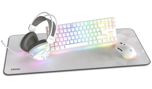 EAN 8436587975752 - Krom NXKROMKLASS teclado Ratón incluido Juego USB QWERTY Inglés Blanco imagen 1