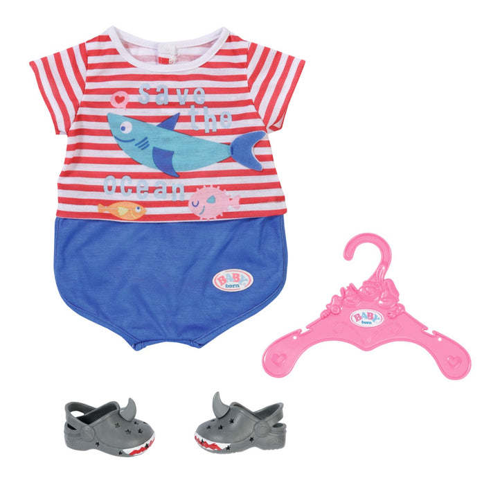 EAN 4001167834268 - BABY born Bath Pyjamas wShoes blue 43cm Pijama de muñeca imagen 1