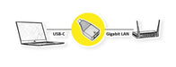 EAN 7630049619135 - ROLINE 12.02.1111 cambiador de género para cable USB Type C RJ-45 Negro, Oro imagen 2