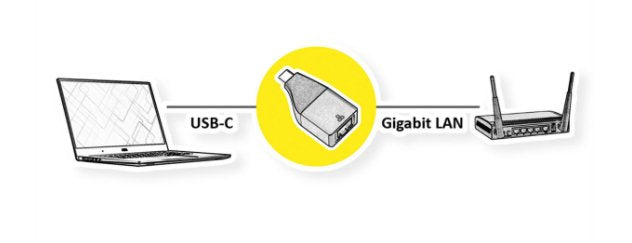 EAN 7630049619135 - ROLINE 12.02.1111 cambiador de género para cable USB Type C RJ-45 Negro, Oro imagen 2