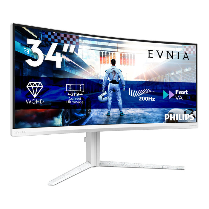 EAN 8721038009361 - Philips 34M2C5601QA/00 pantalla para PC 86,4 cm (34") 3440 x 1440 Pixeles Blanco imagen 2