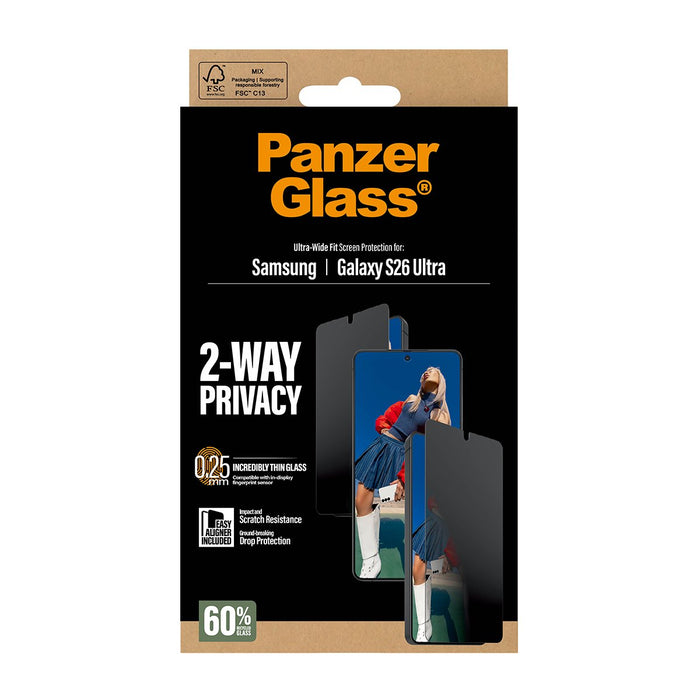 EAN 5715685033902 - PanzerGlass ® 2-Way Privacy Screen Protector Samsung Galaxy S26 Ultra | Ultra-Wide Fit w. EasyAligner Pro imagen 3