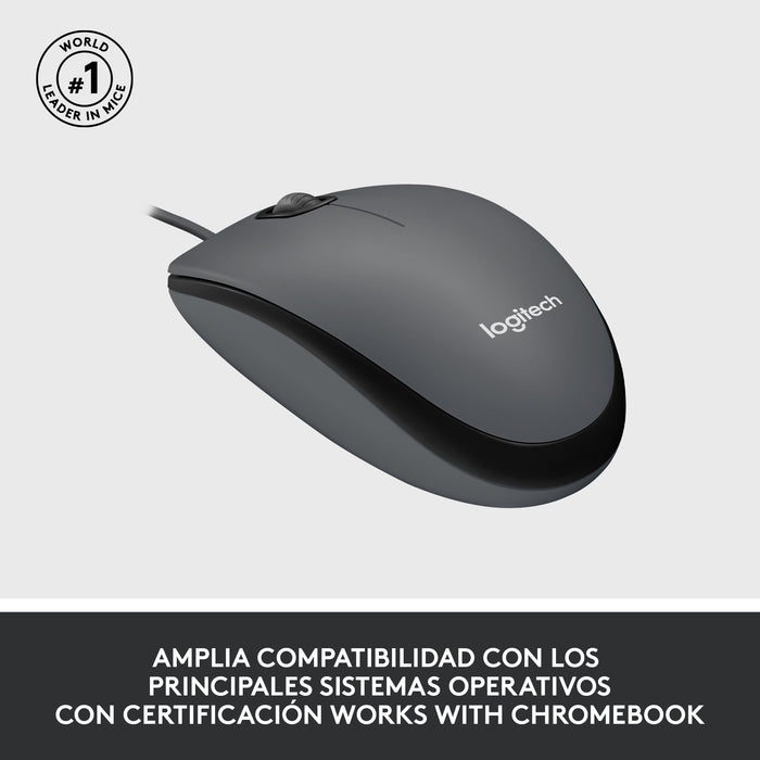 EAN 5099206070462 - Logitech Mouse M100 ratón Oficina Ambidextro USB tipo A Óptico 1000 DPI imagen 11