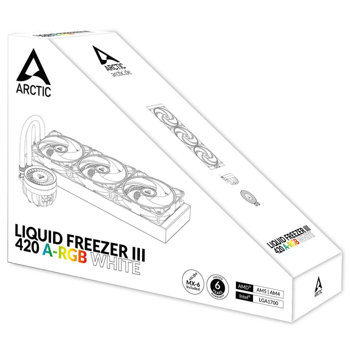 EAN 4895213704571 - ARCTIC Liquid Freezer III 420 A-RGB Procesador Sistema de refrigeración líquida todo en uno 14 cm Blanco  imagen 16