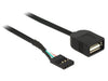 EAN 4043619838257 - DeLOCK 83825 cable USB USB 2.0 0,4 m USB A Negro imagen 1