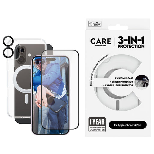 EAN 5715685004773 - PanzerGlass CARE™ by ® 3-in-1 Ceramic Bundle iPhone 16 Plus funda para teléfono móvil Transparente imagen 2