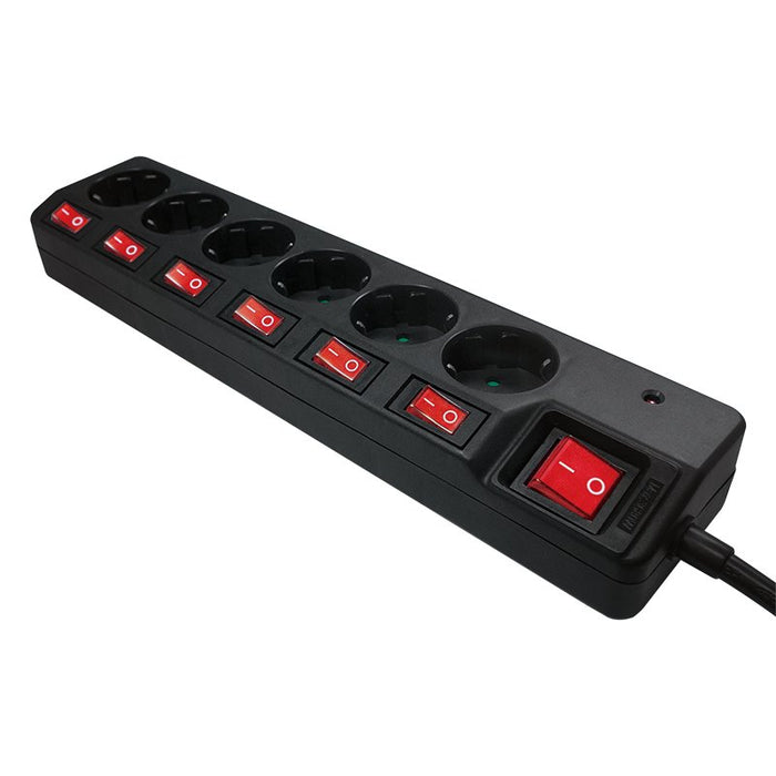 EAN 4052792049572 - LogiLink LPS233 base múltiple 1,5 m 6 salidas AC Interior Negro imagen 3