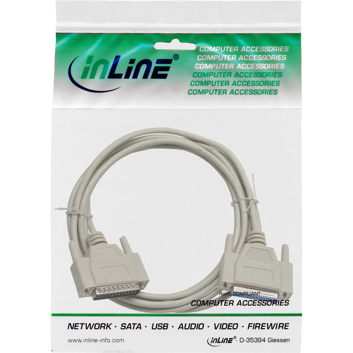 EAN 4043718040681 - InLine 11424M cable de serie Beige 3 m DB25M DB25F imagen 2