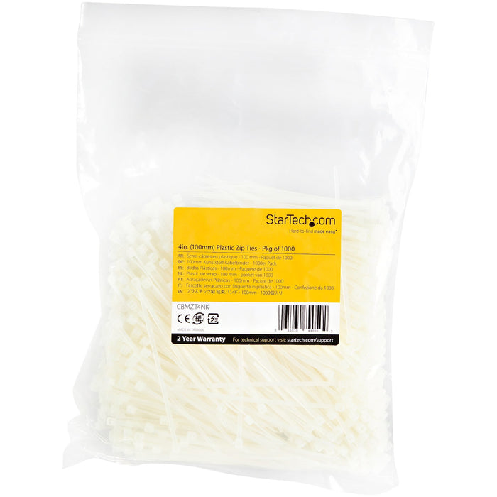 EAN 65030890502 - StarTech.com CBMZT4NK presilla Brida reutilizable Nylon, Plástico 1000 pieza(s) imagen 6