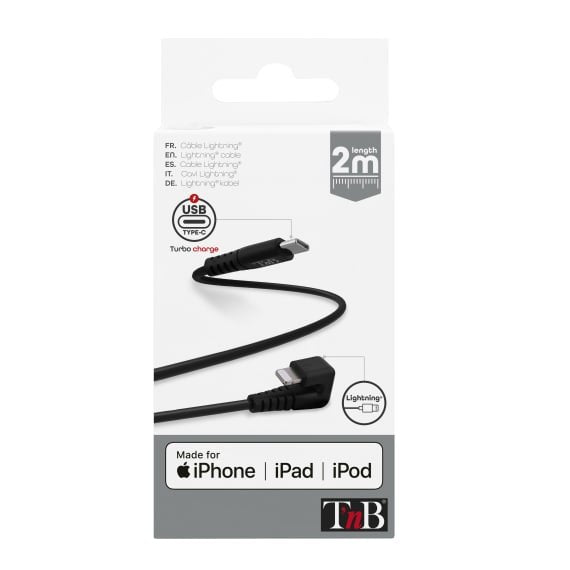 EAN 3303170104309 - T'nB CBLTCG2BK cable de conector Lightning 1 m Negro imagen 5