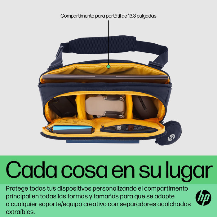 EAN 0196786247897 - HP Creator 13.3 Dark NavyLaptop Sling 33,8 cm (13.3") Mochila bandolera Marina, Amarillo imagen 6