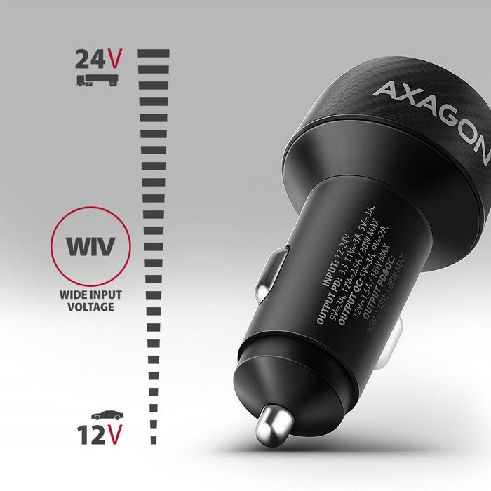 EAN 8595247909121 - Axagon PWC-PQ48 cargador de dispositivo móvil Universal Negro Encendedor de cigarrillos Carga rápida Auto imagen 3