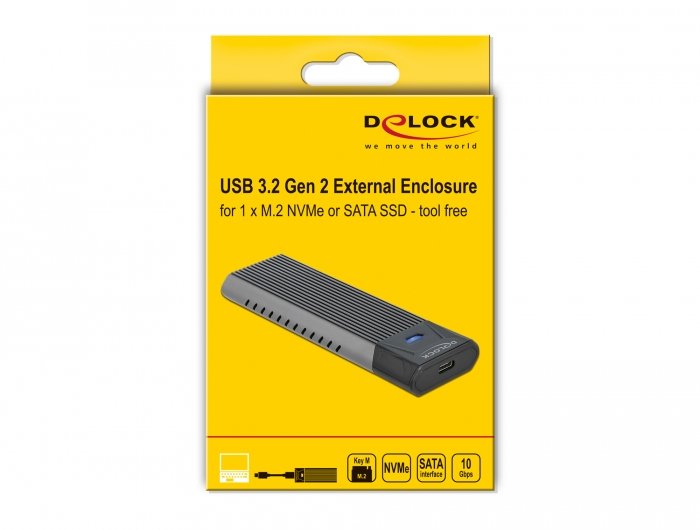 EAN 4043619426386 - DeLOCK 42638 caja para disco duro externo Caja externa para unidad de estado sólido (SSD) Negro, Gris imagen 5