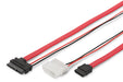 EAN 4016032299820 - Digitus AK-400114-005-R cable de SATA 0,5 m SATA 13-pin SATA 22-pin + Molex (4-pin) Rojo imagen 1